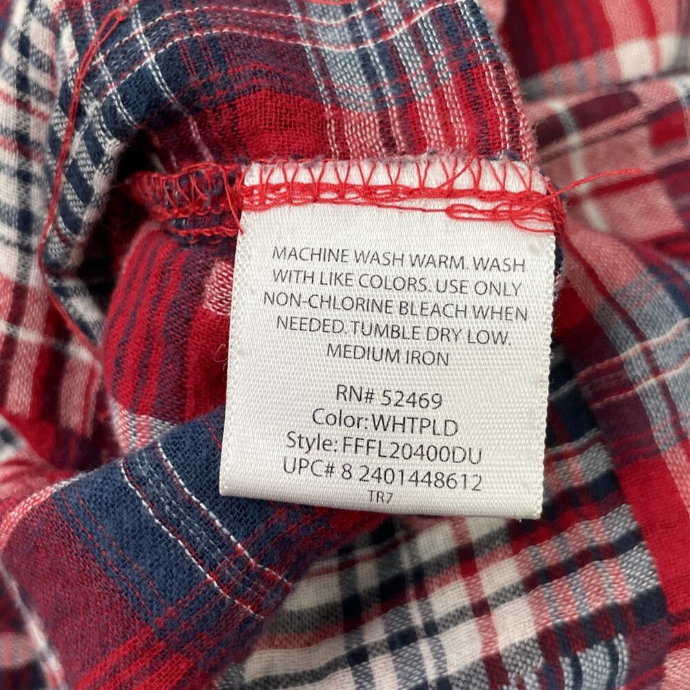 Madres Plaid SunDress Size 14 Babydoll Country Cotton Patchwork Boho Summer Y2K - Picture 8 of 10